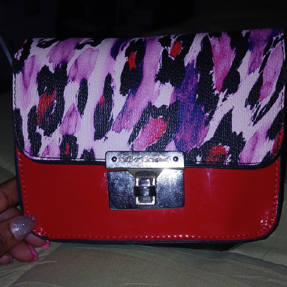 Betsey Johnson Red and Pink Crossbody Bag